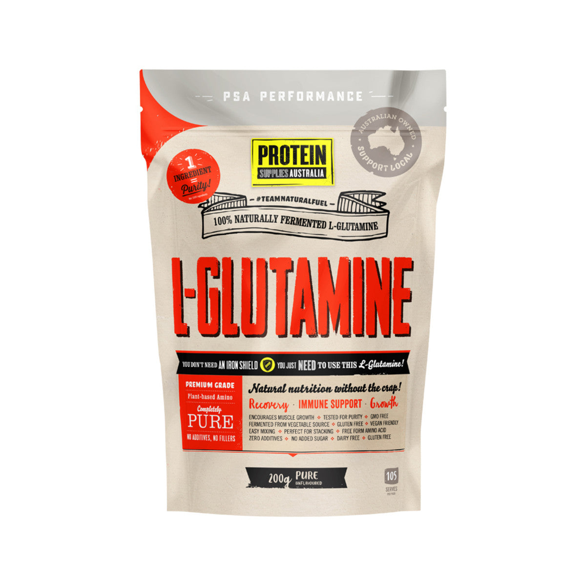 Protein Supplies L Glutamine Pure 200g