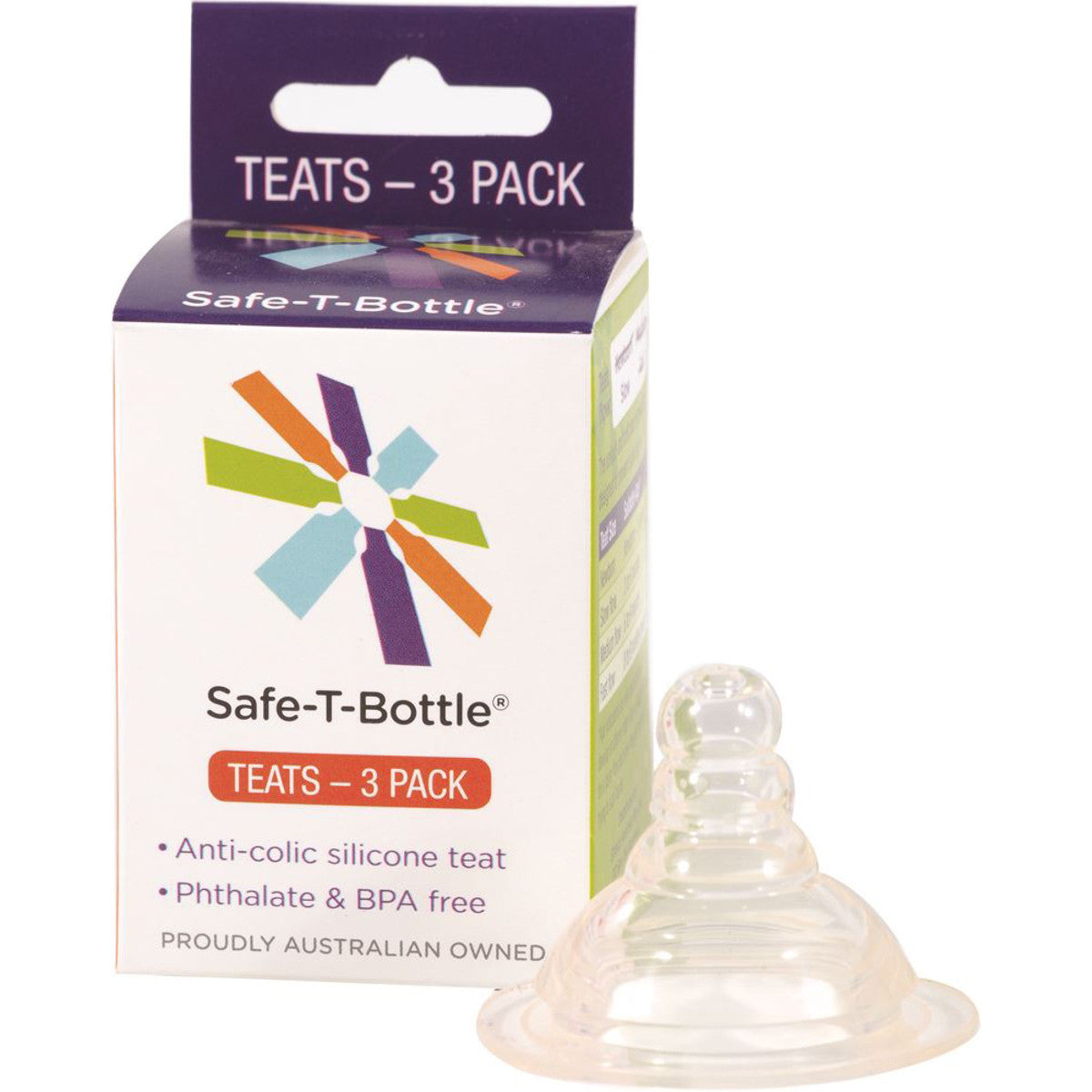 Safe T Bottle Baby Bottle Teats Fast Flow x 3 Pack