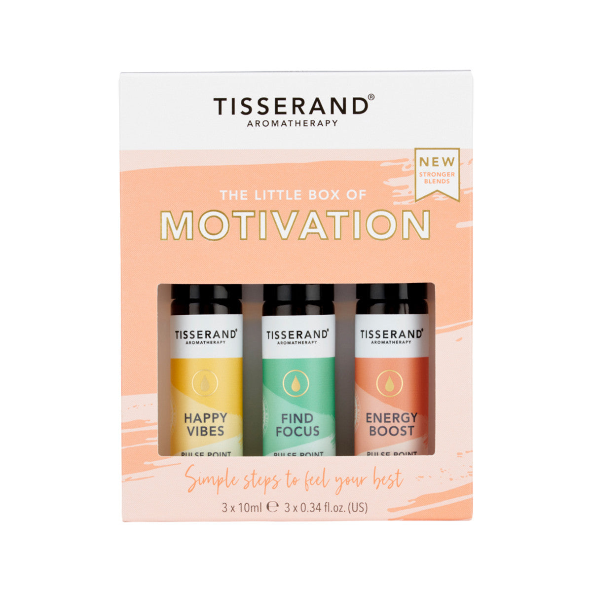 Tisserand Roller Ball Kit Little Box Motivation 10ml x 3 Pk