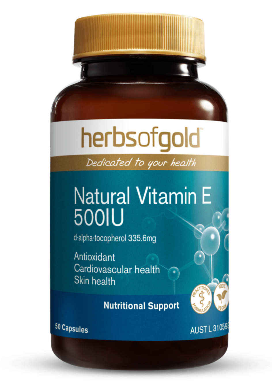 Herbs of Gold - Natural Vitamin E 500I.U.